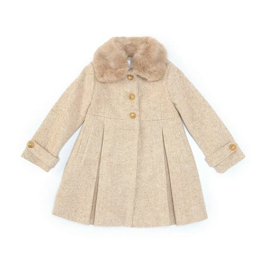 Best Sale π Edgehill Collection Little π§ Girls 2T-6X Faux Fur Peter Pan Collar Single Breasted Bow Back π§₯ Coat Ivory π 7 Best Sale π Edgehill Collection Little π§ Girls 2T-6X Faux Fur Peter Pan Collar Single Breasted Bow Back π§₯ Coat Ivory π - Image 7