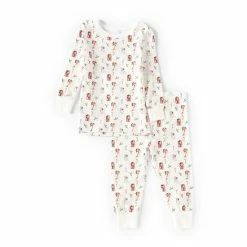 Cheapest 🤩 Pearly Gates X Edgehill Collection Baby 12-24 Months 🍬 Candy Cane Festive 🎄 Christmas Print Pajama Set White 🥰