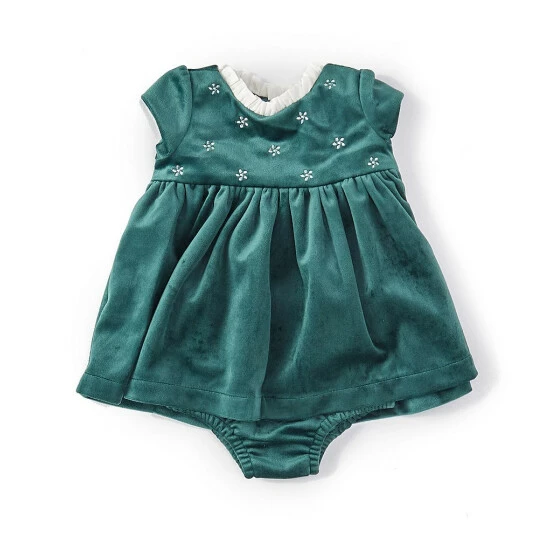 New π Edgehill Collection Baby Girl Newborn-9 Months Velour Cap Sleeve A-Line π Dress Green π 1 New π Edgehill Collection Baby Girl Newborn-9 Months Velour Cap Sleeve A-Line π Dress Green π