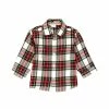 Promo ⭐ Edgehill Collection Baby Boys 3-24 Months Tartan Plaid Long Sleeve Button Down 👕 Shirt Multi Red 🧨
