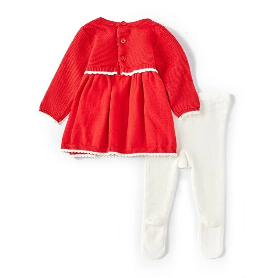 Top 10 π₯° Edgehill Collection Baby π§ Girls Newborn-6 Months Sweater Knit Long Sleeve & Stocking Set Red π 2 Top 10 π₯° Edgehill Collection Baby π§ Girls Newborn-6 Months Sweater Knit Long Sleeve & Stocking Set Red π - Image 2