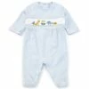 New 🔥 Edgehill Collection Baby Boys 3-9 Months Long-Sleeve Noah's Ark Footed Coverall Blue ✨