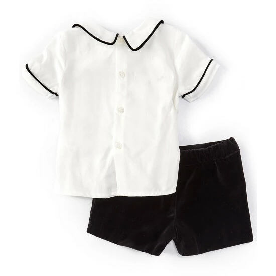 Best deal π Edgehill Collection Baby Boys 3-24 Months Short Sleeve Smocked π Shirt & Short Set Black β€οΈ 2 Best deal π Edgehill Collection Baby Boys 3-24 Months Short Sleeve Smocked π Shirt & Short Set Black β€οΈ - Image 2