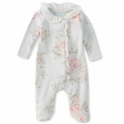 Best reviews of 🌟 Edgehill Collection Baby 👧 Girls Preemie-6 Months Long-Sleeve Vintage Floral Footed Coverall Green ⭐