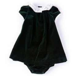 Discount 🛒 Edgehill Collection Baby 👧 Girls 3-24 Months Short Sleeve Velvet Lace Babydoll 👗 Dress Black 👏 -Edgehill Collection Store unnamed file 18