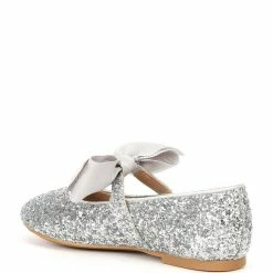Best Pirce 🎉 Edgehill Collection X Nicola Bathie 👧 Girls' Isabella Bow Slip-On Glitter Flats (Youth) Silver 🛒 -Edgehill Collection Store unnamed file 181