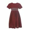 Coupon 👍 Edgehill Collection Little Girl Toddler 2T-6X Cord Cap Sleeve 👗 Dress Burgundy 💯