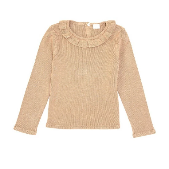 Cheapest π Edgehill Collection Little π§ Girls 2T-6X Tan Ruffle Neck Sweater π 1 Cheapest π Edgehill Collection Little π§ Girls 2T-6X Tan Ruffle Neck Sweater π