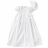 Buy 🔥 Edgehill Collection Baby 👧 Girls Newborn-12 Months Smocked Christening Gown & Matching Bonnet Set White 🤩