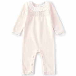 Cheap ⌛ Edgehill Collection Baby Girl Newborn-6 Months Long-Sleeve Sweater Coverall Pink 🔥