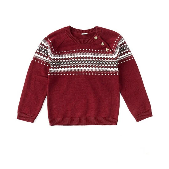 Cheap π Edgehill Collection Little Boys 2T-7 Fair Isle Button Neckline Sweater Burgandy π 1 Cheap π Edgehill Collection Little Boys 2T-7 Fair Isle Button Neckline Sweater Burgandy π