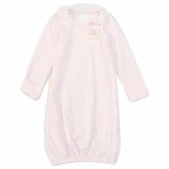 Outlet 👍 Edgehill Collection Baby Girl Newborn-6 Months Long-Sleeve Chiffon-Ruffle Gown Pink 😀