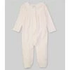 Outlet 🔥 Edgehill Collection Baby 👧 Girls Preemie-6 Months Long-Sleeve Eyelet-Collar Footed Coverall Pink 🎉