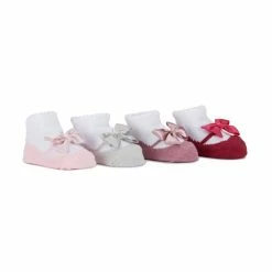 Outlet ⭐ Edgehill Collection Baby 👧 Girls 4-Pack Mary Jane 🧦 Socks White ✔️