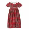 Best deal 😉 Edgehill Collection Little 👧 Girls 2T-6X Tartan Plaid Scallop Collar 👗 Dress Red 🌟