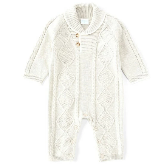 Best Pirce π Edgehill Collection Baby Boys Newborn-6 Months Sweater Cable Knit Shawl Collar Coverall Oatmeal β€οΈ 2 Best Pirce π Edgehill Collection Baby Boys Newborn-6 Months Sweater Cable Knit Shawl Collar Coverall Oatmeal β€οΈ - Image 2