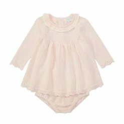 Flash Sale 🔥 Edgehill Collection Baby 👧 Girls Newborn-6 Months Sweater Knit 👗 Dress Pink 😀