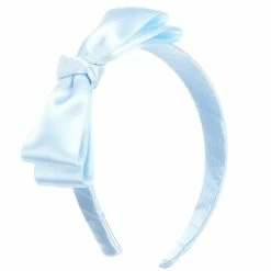 Best Pirce ✔️ Edgehill Collection Little 👧 Girls Large Satin Headband Light Blue ✔️