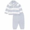 Cheap 😀 Edgehill Collection Baby Boys Newborn-24 Months Striped Sweater & Pant Set Blue Grey 👏