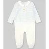 Best Sale 🥰 Edgehill Collection Baby Boys Newborn-6 Months Long-Sleeve Striped Footed Coverall Blue 🔔