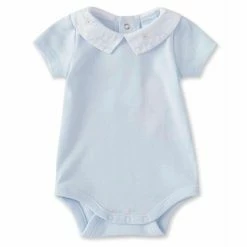 Wholesale 🧨 Edgehill Collection Baby Boys Newborn-6 Months Short-Sleeve Collared Bodysuit Blue 🔔