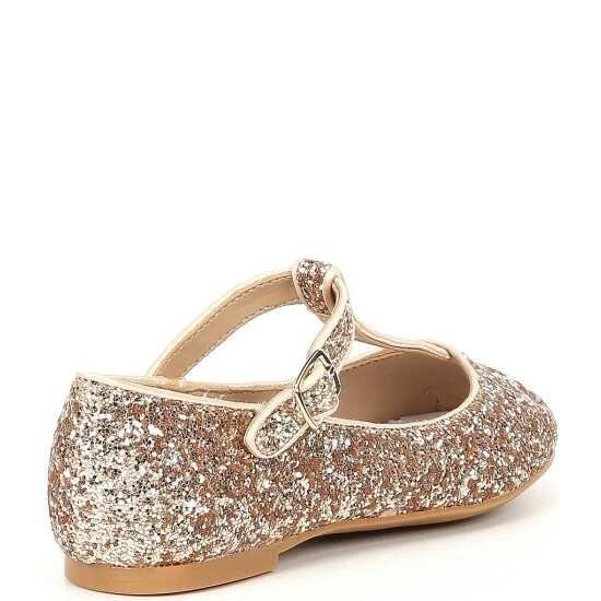Hot Sale π Edgehill Collection X Nicola Bathie π§ Girls' Sloan T-Bar Glitter Flats (Toddler) Champagne π 2 Hot Sale π Edgehill Collection X Nicola Bathie π§ Girls' Sloan T-Bar Glitter Flats (Toddler) Champagne π - Image 2