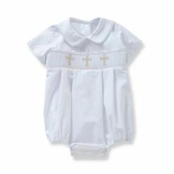 Best reviews of ⭐ Edgehill Collection Baby Boys 3-9 Months Cross Smocked Christening Shortall White 😉