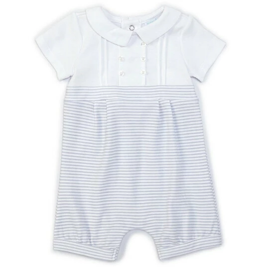Brand new π― Edgehill Collection Baby Boys Newborn-6 Months Short-Sleeve Pleated Solid/Stripe Romper Blue π 1 Brand new π― Edgehill Collection Baby Boys Newborn-6 Months Short-Sleeve Pleated Solid/Stripe Romper Blue π