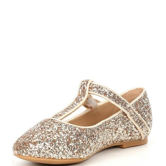 Hot Sale π Edgehill Collection X Nicola Bathie π§ Girls' Sloan T-Bar Glitter Flats (Toddler) Champagne π 4 Hot Sale π Edgehill Collection X Nicola Bathie π§ Girls' Sloan T-Bar Glitter Flats (Toddler) Champagne π - Image 4