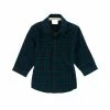 Brand new 😍 Edgehill Collection Baby Boys 3-24 Months Black ⌚ Watch Plaid Long Sleeve Button Down 👚 Shirt Green 🥰