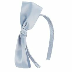 New 👍 Edgehill Collection Little 👧 Girls Satin Bow Headband Navy 🛒