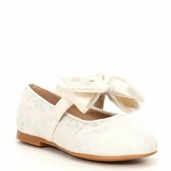 Hot Sale 🧨 Edgehill Collection X Nicola Bathie 👧 Girls' Audrey Bow Slip-On Flats (Youth) Ivory 🔥