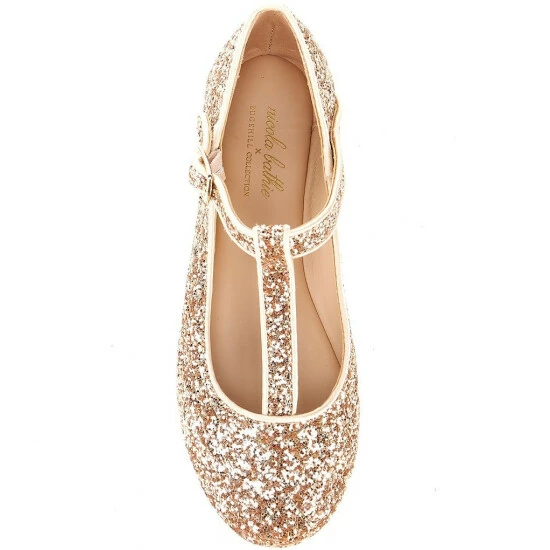 Hot Sale π Edgehill Collection X Nicola Bathie π§ Girls' Sloan T-Bar Glitter Flats (Toddler) Champagne π 5 Hot Sale π Edgehill Collection X Nicola Bathie π§ Girls' Sloan T-Bar Glitter Flats (Toddler) Champagne π - Image 5