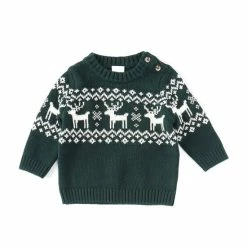 Cheap 🧨 Edgehill Collection Baby Boys 3-24 Months Fair Isle Pullover Red 🎁