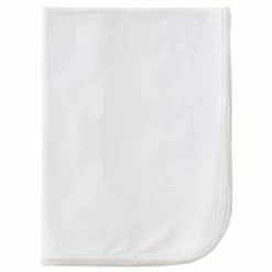Hot Sale ⌛ Edgehill Collection Supima Cotton Baby 👧 Girls Supima Receiving Blanket White/pink 😀