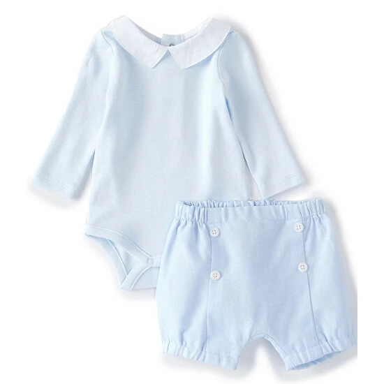Cheap π₯° Edgehill Collection Baby Boys Newborn-6 Months Long-Sleeve Bodysuit & Chambray Diaper Cover Set Blue π₯ 1 Cheap π₯° Edgehill Collection Baby Boys Newborn-6 Months Long-Sleeve Bodysuit & Chambray Diaper Cover Set Blue π₯