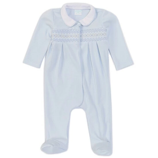 Wholesale π Edgehill Collection Baby Boys Newborn-6 Months Blue Smocked Footed Coverall π€© 1 Wholesale π Edgehill Collection Baby Boys Newborn-6 Months Blue Smocked Footed Coverall π€©