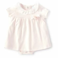 Flash Sale 🔥 Edgehill Collection Baby 👧 Girls Newborn-6 Months Ruffle-Collar Bodysuit 👗 Dress Pink ⭐