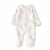 Coupon 🛒 Edgehill Collection Baby 👧 Girls Preemie-6 Months Long-Sleeve Floral Footed Coverall Ivory 👏
