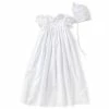 Flash Sale 😍 Edgehill Collection Baby 👧 Girls Newborn-12 Months Peter Pan Collar Christening Gown & Matching Bonnet White ❤️