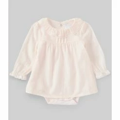 Wholesale 🥰 Edgehill Collection Baby 👧 Girls Newborn-6 Months Ruffle-Detailed Bodysuit 👗 Dress Pink 😍