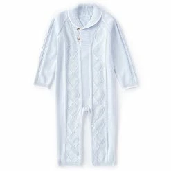 Promo 🔥 Edgehill Collection Baby Boys Newborn-24 Months Long-Sleeve Sweater Coverall Blue 👍