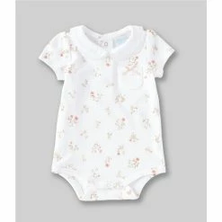 Top 10 🧨 Edgehill Collection Baby 👧 Girls Newborn-6 Months Floral Crochet-Trim Bodysuit White 👏