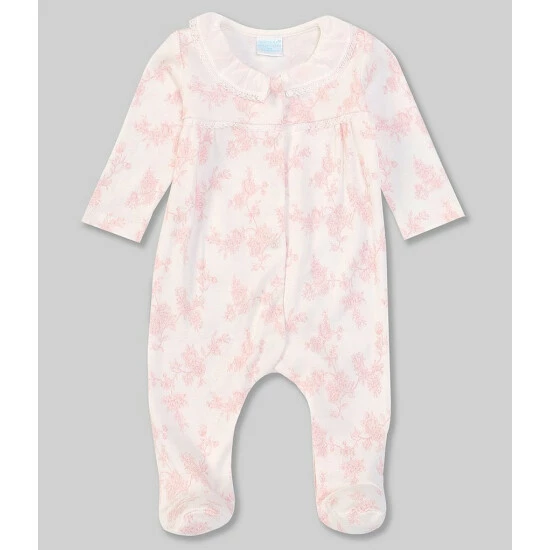 Budget π Edgehill Collection Baby π§ Girls Newborn-6 Months Toile Print Footed Coverall Ivory/pink β¨ 1 Budget π Edgehill Collection Baby π§ Girls Newborn-6 Months Toile Print Footed Coverall Ivory/pink β¨