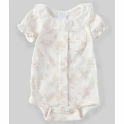 Outlet 🥰 Edgehill Collection Baby 👧 Girls Newborn-6 Months Floral Printed Toile Bodysuit Ivory 🛒