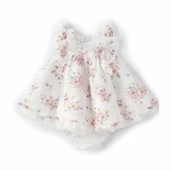 Cheap 👍 Edgehill Collection Baby 👧 Girls Newborn-9 Months Floral Print Lace Trim Flutter Sleeve 👗 Dress Multi 💯