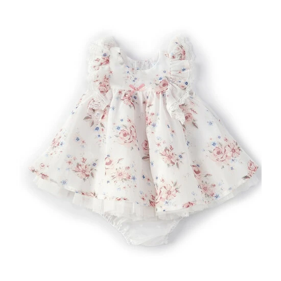 Cheap π Edgehill Collection Baby π§ Girls Newborn-9 Months Floral Print Lace Trim Flutter Sleeve π Dress Multi π― 1 Cheap π Edgehill Collection Baby π§ Girls Newborn-9 Months Floral Print Lace Trim Flutter Sleeve π Dress Multi π―