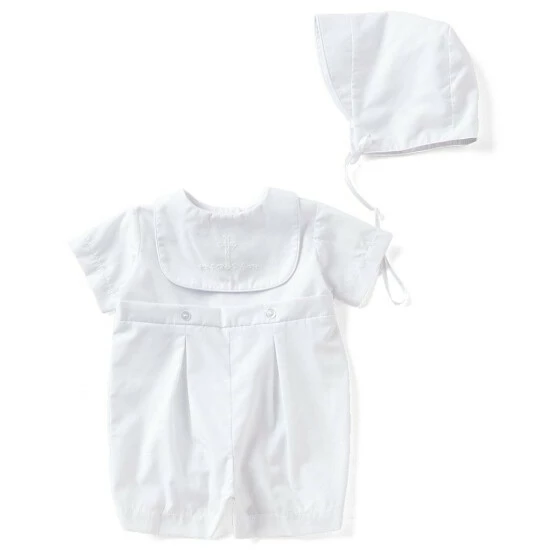 Outlet π Edgehill Collection Baby Boys Newborn-12 Months Christening Shortall & Matching Hat Set White π₯° 1 Outlet π Edgehill Collection Baby Boys Newborn-12 Months Christening Shortall & Matching Hat Set White π₯°