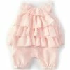 Top 10 👍 Edgehill Collection Baby Girl's Newborn-9 Months Flutter Sleeve Tiered Ruffle Chiffon Romper Pink ⌛