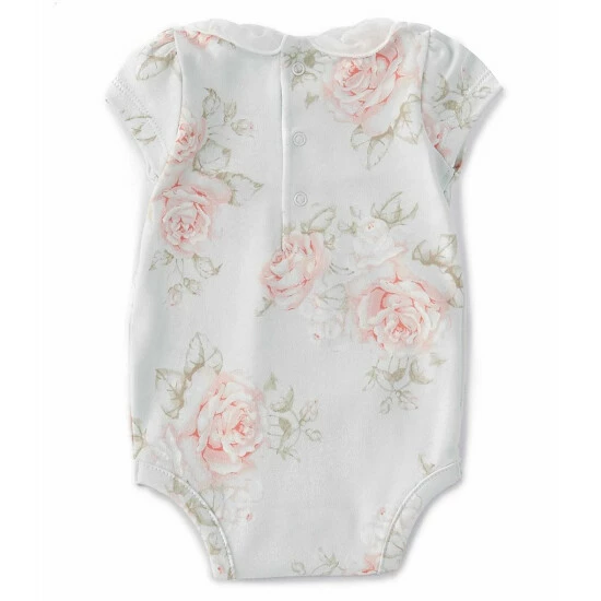 Wholesale π Edgehill Collection Baby π§ Girls Newborn-6 Months Short-Sleeve Vintage Floral Bodysuit Green π 2 Wholesale π Edgehill Collection Baby π§ Girls Newborn-6 Months Short-Sleeve Vintage Floral Bodysuit Green π - Image 2